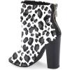 imageFSJ Women Stylish Peep Toe Slouch Ankle Boots Chunky Stacked Heels Party Prom Nightclub Evening Dress Shoes Size 415 USInk Painting