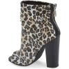 imageFSJ Women Stylish Peep Toe Slouch Ankle Boots Chunky Stacked Heels Party Prom Nightclub Evening Dress Shoes Size 415 USLeopart