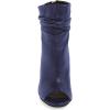 imageFSJ Women Stylish Peep Toe Slouch Ankle Boots Chunky Stacked Heels Party Prom Nightclub Evening Dress Shoes Size 415 USNavy