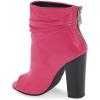 imageFSJ Women Stylish Peep Toe Slouch Ankle Boots Chunky Stacked Heels Party Prom Nightclub Evening Dress Shoes Size 415 USPink