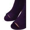 imageFSJ Women Stylish Peep Toe Slouch Ankle Boots Chunky Stacked Heels Party Prom Nightclub Evening Dress Shoes Size 415 USPurple Side Zipper