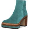 imageFSJ Women Fashion Platform Round Toe Suede Ankle Boots Block Chunky High Heel Side Zipper Winter Warm Walking Ladies Shoes Size 415 USTurquoise