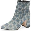 imageFSJ Women Pointed Toe Block High Heel Ankle Boots Glossy Patent Leather Party Dress Booties Size 415 USDenim