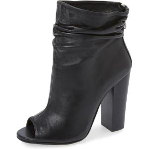 imageFSJ Women Stylish Peep Toe Slouch Ankle Boots Chunky Stacked Heels Party Prom Nightclub Evening Dress Shoes Size 415 USBlack
