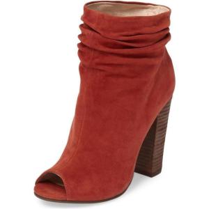 imageFSJ Women Stylish Peep Toe Slouch Ankle Boots Chunky Stacked Heels Party Prom Nightclub Evening Dress Shoes Size 415 USBrownred
