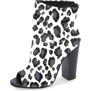 imageFSJ Women Stylish Peep Toe Slouch Ankle Boots Chunky Stacked Heels Party Prom Nightclub Evening Dress Shoes Size 415 USInk Painting