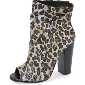 imageFSJ Women Stylish Peep Toe Slouch Ankle Boots Chunky Stacked Heels Party Prom Nightclub Evening Dress Shoes Size 415 USLeopart