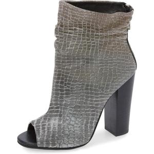 imageFSJ Women Stylish Peep Toe Slouch Ankle Boots Chunky Stacked Heels Party Prom Nightclub Evening Dress Shoes Size 415 USStone Pattern