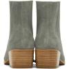 imageFSJ Women Chunky Block Mid Heel Ankle Boots Pointed Toe Faux Suede Comfortable Slip On Elastic Fashion Chelsea Western Booties Size 415 USGrey