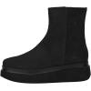 imageFSJ Women Closed Round Toe Thick Sole Low Heel Ankle Boots Side Zipper Platform Booties Walking Daily Wear Shoes Size 416 USBlack