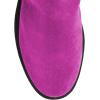 imageFSJ Women Closed Round Toe Thick Sole Low Heel Ankle Boots Side Zipper Platform Booties Walking Daily Wear Shoes Size 416 USFuchsia