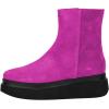 imageFSJ Women Closed Round Toe Thick Sole Low Heel Ankle Boots Side Zipper Platform Booties Walking Daily Wear Shoes Size 416 USFuchsia
