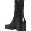 imageFSJ Women Closed Square Toe Ankle Boots Low Block Heel Short Boots Side Zipper Mid Calf Fashion Dress Booties Size 416 USBlack