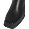 imageFSJ Women Closed Square Toe Ankle Boots Low Block Heel Short Boots Side Zipper Mid Calf Fashion Dress Booties Size 416 USBlack