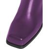 imageFSJ Women Closed Square Toe Ankle Boots Low Block Heel Short Boots Side Zipper Mid Calf Fashion Dress Booties Size 416 USPurple