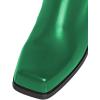 imageFSJ Women Closed Square Toe Ankle Boots Low Block Heel Short Boots Side Zipper Mid Calf Fashion Dress Booties Size 416 USSpring Green
