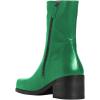 imageFSJ Women Closed Square Toe Ankle Boots Low Block Heel Short Boots Side Zipper Mid Calf Fashion Dress Booties Size 416 USSpring Green