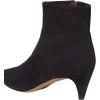 imageFSJ Women Comfort Kitten Low Heel Pointed Toe Ankle Boots Side Zipper Dress Booties Suede Winter Shoes Size 415 USBlack