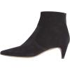 imageFSJ Women Comfort Kitten Low Heel Pointed Toe Ankle Boots Side Zipper Dress Booties Suede Winter Shoes Size 415 USBlack