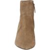 imageFSJ Women Comfort Kitten Low Heel Pointed Toe Ankle Boots Side Zipper Dress Booties Suede Winter Shoes Size 415 USTan