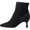 imageFSJ Women Comfy Zipper Medium Spool Heels Square Toe Classic Pull On Office Boots Size 415 M USBlack