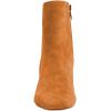 imageFSJ Women Comfy Zipper Medium Spool Heels Square Toe Classic Pull On Office Boots Size 415 M USDark Orange