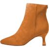 imageFSJ Women Comfy Zipper Medium Spool Heels Square Toe Classic Pull On Office Boots Size 415 M USDark Orange