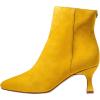 imageFSJ Women Comfy Zipper Medium Spool Heels Square Toe Classic Pull On Office Boots Size 415 M USGold