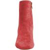 imageFSJ Women Comfy Zipper Medium Spool Heels Square Toe Classic Pull On Office Boots Size 415 M USRed
