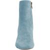 imageFSJ Women Comfy Zipper Medium Spool Heels Square Toe Classic Pull On Office Boots Size 415 M USSky Blue