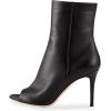 imageFSJ Women Dressy Peep Toe High Heel Ankle Boots Stilettos Trendy Side Zipper Office Party Booties Shoes Size 415 USBlack