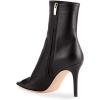 imageFSJ Women Dressy Peep Toe High Heel Ankle Boots Stilettos Trendy Side Zipper Office Party Booties Shoes Size 415 USBlack