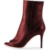 imageFSJ Women Dressy Peep Toe High Heel Ankle Boots Stilettos Trendy Side Zipper Office Party Booties Shoes Size 415 USWine