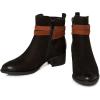 imageFSJ Women Fashion Round Toe Ankle Boots Block Low Heel Side Zipper Booties Comfy Winter Casual Walking Ladies Shoes Size 415 USBlack