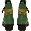 imageFSJ Women Fashion Round Toe Ankle Boots Block Low Heel Side Zipper Booties Comfy Winter Casual Walking Ladies Shoes Size 415 USDark Green
