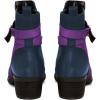 imageFSJ Women Fashion Round Toe Ankle Boots Block Low Heel Side Zipper Booties Comfy Winter Casual Walking Ladies Shoes Size 415 USMidnight Blue