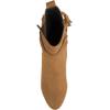 imageFSJ Women Round Toe Wedge High Heel Ankle Boots Retro Side Zipper Casual Walking Ladies Shoes Size 415 USBrown