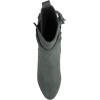imageFSJ Women Round Toe Wedge High Heel Ankle Boots Retro Side Zipper Casual Walking Ladies Shoes Size 415 USSlate Grey