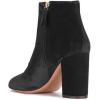 imageWomen Elegant Velvet Round Toe Ankle Boots Chunky High Heels Office Lady Booties Size 415 USBlack