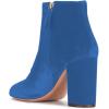 imageWomen Elegant Velvet Round Toe Ankle Boots Chunky High Heels Office Lady Booties Size 415 USDodgerblue