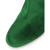 imageWomen Elegant Velvet Round Toe Ankle Boots Chunky High Heels Office Lady Booties Size 415 USGreen
