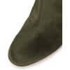 imageWomen Elegant Velvet Round Toe Ankle Boots Chunky High Heels Office Lady Booties Size 415 USOlive Green