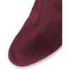 imageWomen Elegant Velvet Round Toe Ankle Boots Chunky High Heels Office Lady Booties Size 415 USPlum