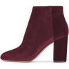 imageWomen Elegant Velvet Round Toe Ankle Boots Chunky High Heels Office Lady Booties Size 415 USPlum