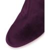 imageWomen Elegant Velvet Round Toe Ankle Boots Chunky High Heels Office Lady Booties Size 415 USPurple