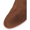 imageWomen Elegant Velvet Round Toe Ankle Boots Chunky High Heels Office Lady Booties Size 415 USSaddlebrown