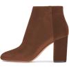 imageWomen Elegant Velvet Round Toe Ankle Boots Chunky High Heels Office Lady Booties Size 415 USSaddlebrown