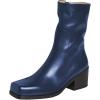 imageFSJ Women Closed Square Toe Ankle Boots Low Block Heel Short Boots Side Zipper Mid Calf Fashion Dress Booties Size 416 USBlue