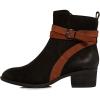 imageFSJ Women Fashion Round Toe Ankle Boots Block Low Heel Side Zipper Booties Comfy Winter Casual Walking Ladies Shoes Size 415 USBlack