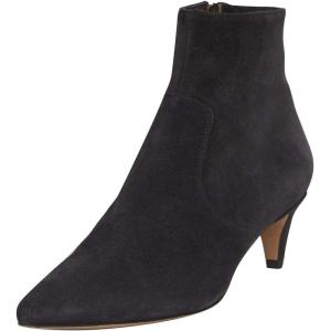 imageFSJ Women Comfort Kitten Low Heel Pointed Toe Ankle Boots Side Zipper Dress Booties Suede Winter Shoes Size 415 USBlack